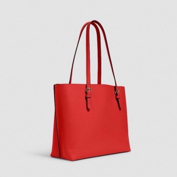 “Authentic” Coach Vibrant Red Tote Bag - Picture 2 of 14